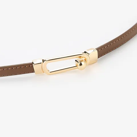 Ceinture en Cuir Véritable pour Femmes Ceinture Fine Polyvalente Réglable pour Robe Manteau Accessoires de Mode Élégants