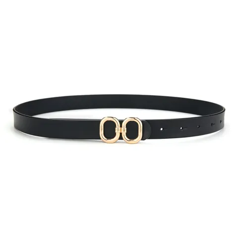 Ceinture en Cuir Véritable Minimaliste pour Femme Ceinture Fine Jeans Mode Décontractée Boucle Métallique Vintage Ceinture de Taille