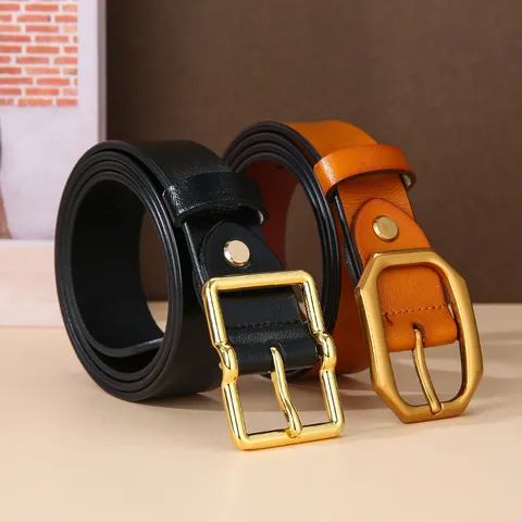 Dames Echt Lederen Riem Mode Casual Metalen Gesp Tailleband Voor Jeans Jas Jurk Dagelijkse Accessoires