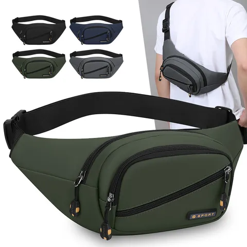 Herren Oxford-Gewebe Gürteltasche Lässig Mehrtaschen Wasserdichte Brusttasche Urban Minimalistisch Einzelne Schulter Umhängetasche