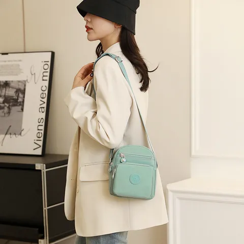 Damen Nylon Umhängetasche Lässige Mehrfache Taschen Schultertasche Leichte Reise Handy Tasche Tägliche Handtasche