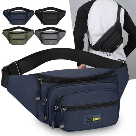 Herren Nylon Brusttasche Wasserdicht Lässig Gürteltasche Mehrfachtaschen Outdoor Sport Umhängetasche Tragbar Reise Schultertasche