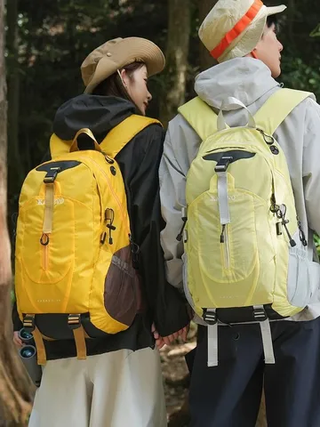 Style Workwear Japonais Color-block Nylon Alpinisme en Plein Air Sac à dos Imperméable Léger Voyage Décontracté Sports Daypack