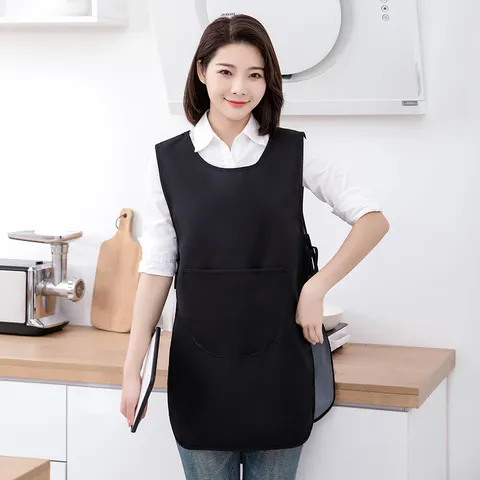 Delantal de Cocina Impermeable y Resistente al Aceite para Mujer Delantal de Chaleco Espesado Ropa de Trabajo Ligera Antimanchas