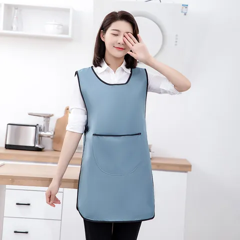 Delantal de Cocina Impermeable y Resistente al Aceite para Mujer Delantal de Chaleco Espesado Ropa de Trabajo Ligera Antimanchas