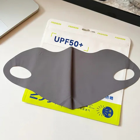 UPF50+ Eisseide Gesichtsmaske 3D Atmungsaktiv Sonnenschutz Gesichtsbedeckung Leichte Wiederverwendbare Anti-UV Maske Für Outdoor Erwachsene