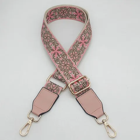 Correa de Bolso de Repuesto Ancha Bordada de Estilo Étnico Vintage con Correa Ajustable Accesorios
