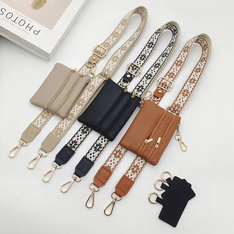 Multifunctioneel Geweven Telefoon Koord Crossbody Nakkband Telefoonhoes Ketting Band