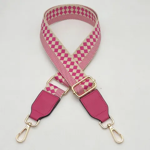 Sangle de Sac Bandoulière Large de Rechange pour Femme Réglable Tressée en Damier Accessoires