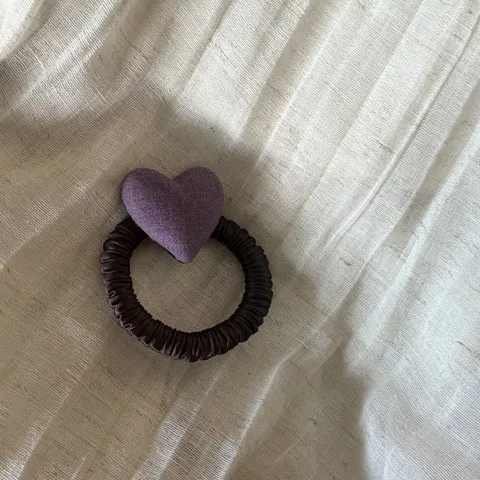 Scrunchies per Capelli con Motivo a Cuore e Quadri Stile Retro Coreano Raso Elastico Corde per Capelli Carino Supporto per Coda di Cavallo Accessori per Donne e Bambini