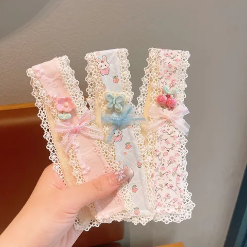 Bambina Ragazza Carino Pizzo Floreale Frangia Toppa Fascia per Capelli Dolce Fiocco Fragola Coniglio Accessori per Capelli Fermagli