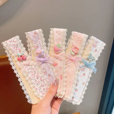 Bambina Ragazza Carino Pizzo Floreale Frangia Toppa Fascia per Capelli Dolce Fiocco Fragola Coniglio Accessori per Capelli Fermagli