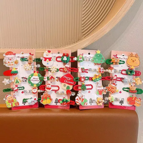 Mollette per Capelli di Natale Bambini Forcine di Babbo Natale Carino Festa di Vacanza Accessori per Capelli Decorazione Festiva per Ragazze