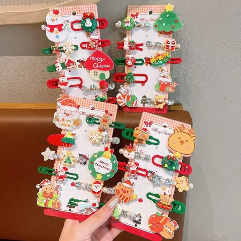 Mollette per Capelli di Natale Bambini Forcine di Babbo Natale Carino Festa di Vacanza Accessori per Capelli Decorazione Festiva per Ragazze