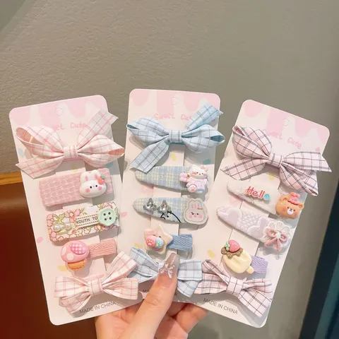 Mollette per Capelli per Bambini in Stile Coreano Carino Fiocco Tessuto forcine Dolci Accessori per Capelli per Piccole Ragazze
