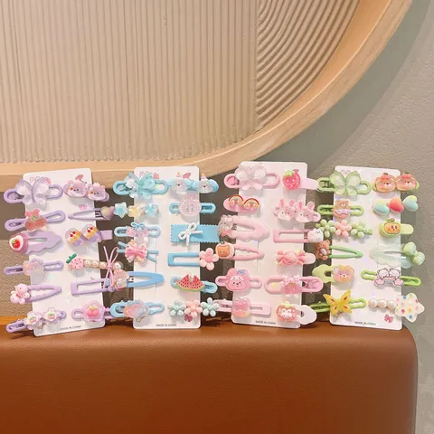 Mollette per Capelli Carine Cartoon Lega Resina Forcine Animali Fiori Clip Laterali per Bambini Ragazze Accessori per Capelli