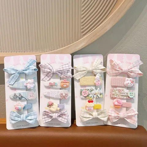 Mollette per Capelli per Bambini in Stile Coreano Carino Fiocco Tessuto forcine Dolci Accessori per Capelli per Piccole Ragazze