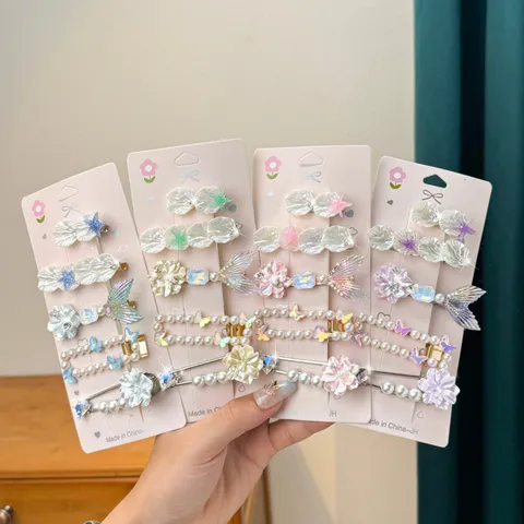 Set di Fermagli per Capelli per Ragazze Sirena Conchiglia Stella Marina Perla Artificiale forcine Accessori Carini per Bambini