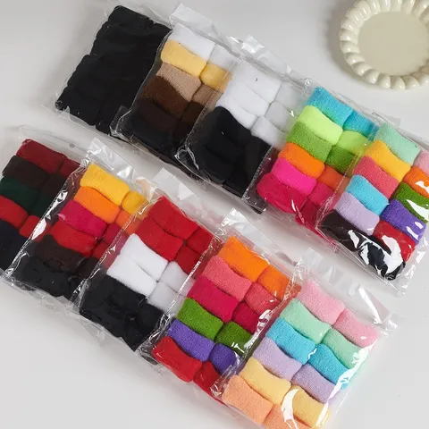 Elastici per Capelli in Spugna Lavorati a Maglia Senza Cuciture Donna Elastici con Volant Accessori per Capelli Quotidiani