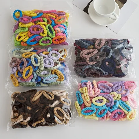 Stile Coreano Alta Elasticità Elastici per Capelli Colore Caramella Corda per Capelli in Spugna Accessori per Capelli Giornalieri per Bambini