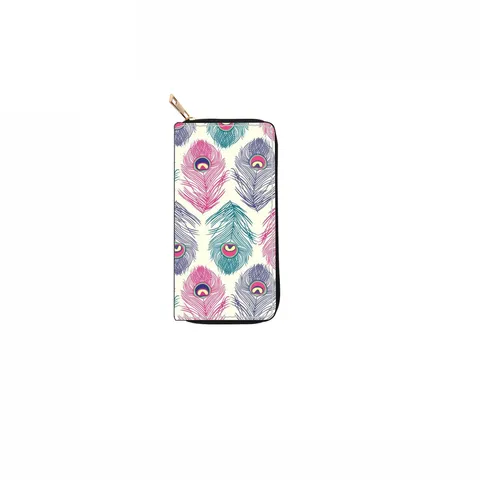 Women's Ethnic Style Long Zipper Wallet Mandala Floral Print PU Leather Clutch Purse Card Holder