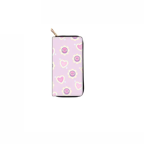 Women Long Zipper Wallet PU Leather Printed Purse Fashion Card Holder Clutch Bag For Daily Use And Travel
