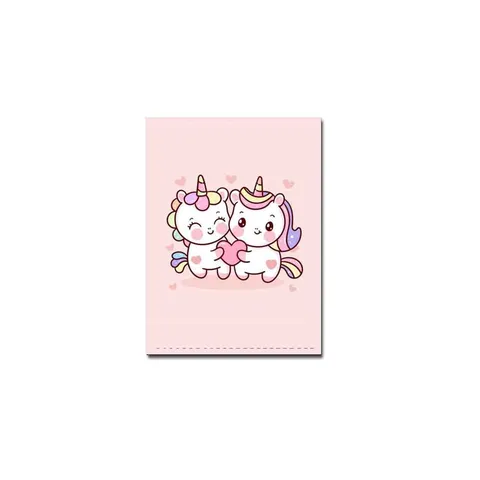 Unicorn Cartoon PU Leather Passport Holder Travel Document Organizer Cute Print Passport Cover For Women Men