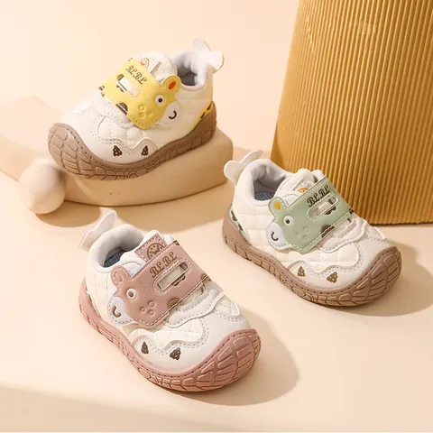 Scarpe Neonato Primi Passi Suola Morbida Antiscivolo Scarpe da Camminata Carino Animale Cartoon Velcro Scarpe Casual Per Bambini E Bambine