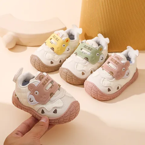 Scarpe Neonato Primi Passi Suola Morbida Antiscivolo Scarpe da Camminata Carino Animale Cartoon Velcro Scarpe Casual Per Bambini E Bambine