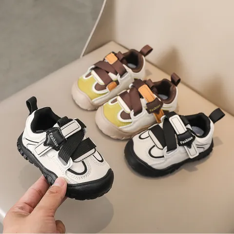 Scarpe da Skater Casual per Bambini Piccoli Autunno Rete Traspirante Suola Morbida Sneakers a Strappo Scarpe da Camminata per Bambini