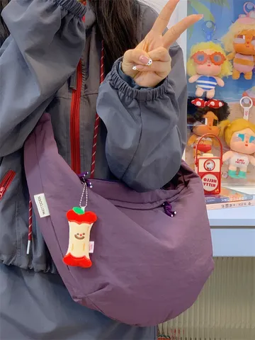 Damen Große Kapazität Nylon Dumpling Tasche Lässige Umhängetasche Modische Pendler Sporttasche