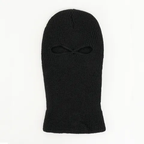 Passamontagna in Maglia Calda Invernale Maschera da Sci 2 Fori Copertura Viso Per Ciclismo Sport All'aperto Cappello Termico Antivento