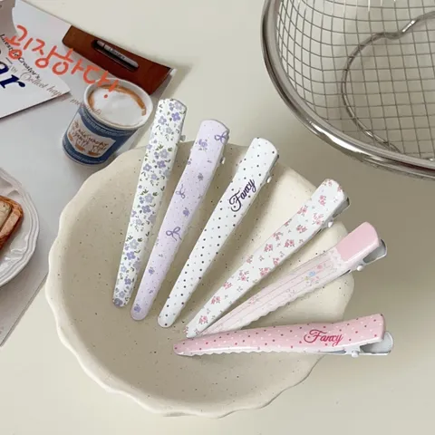 Sweet Floral Polka Dot Duckbill Hair Clips Fresh Barrettes Cute Hairpins Fashion Hair Accessories For Women