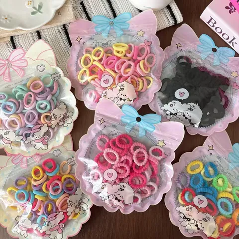 Elastici per Capelli per Bambini ad Alta Elasticità Corde per Capelli in Spugna Accessori per Capelli Color Caramelo per Ragazze