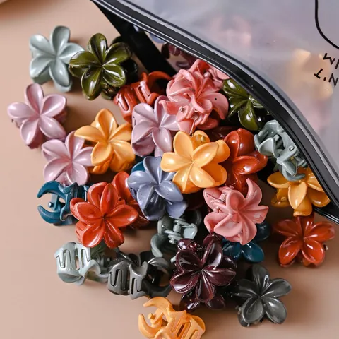 Mini Mollette Per Capelli Plumeria Resina Plastica Fiori Fermagli Per Capelli Piccole Mollette Per Ragazze Accessori Per Lo Styling