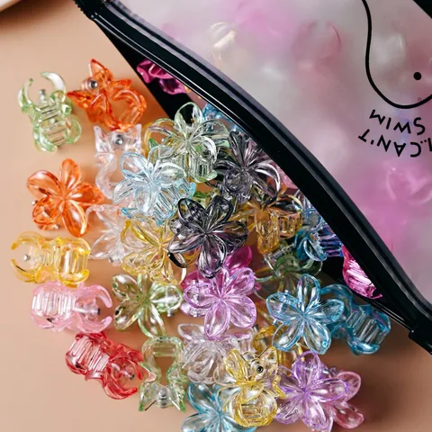 Mini Mollette Per Capelli Plumeria Resina Plastica Fiori Fermagli Per Capelli Piccole Mollette Per Ragazze Accessori Per Lo Styling