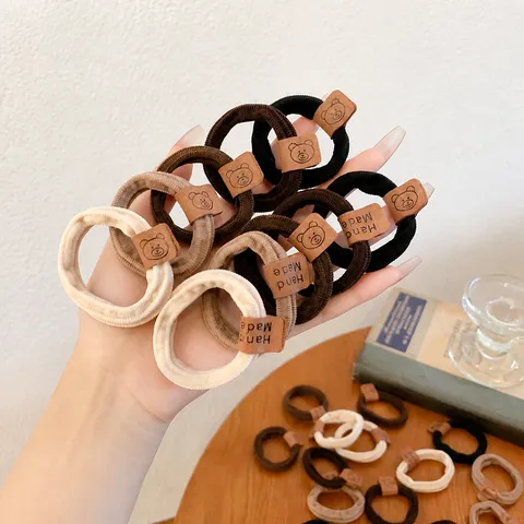 Elastico per Capelli con Orsetto Senza Cuciture ad Alta Elasticità Semplice Accessorio per Capelli Donna