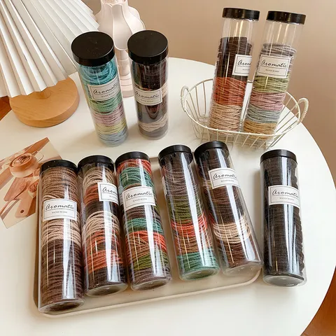 Elastici per Capelli Elastici Bande di Gomma Colore Caramella Porta Coda di Cavallo Corda per Capelli Senza Cuciture Accessori per Capelli per Donna Uso Quotidiano