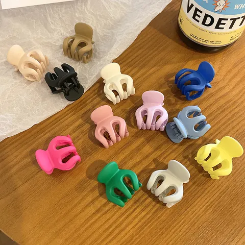 Molletta per Capelli in Plastica Opaca Minimalista Tinta Unita Mini Clip Squalo Accessori per Styling Giornaliero per Donne