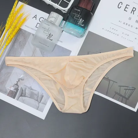 Herren Atmungsaktiv Eisseide Niedrige Taille Slips Nahtlos Einfarbig Mode Komfortabel Unterwäsche Nylon Polyamid Unterteil