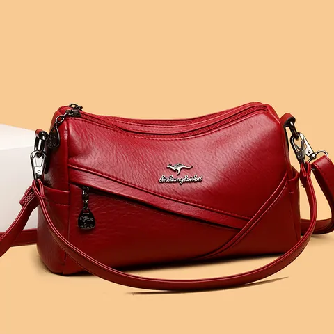 Damen PU Leder Umhängetasche Große Kapazität Crossbody Tasche Urban Minimalistisch Casual Mehrfache Tasche Handtasche Für Mütter