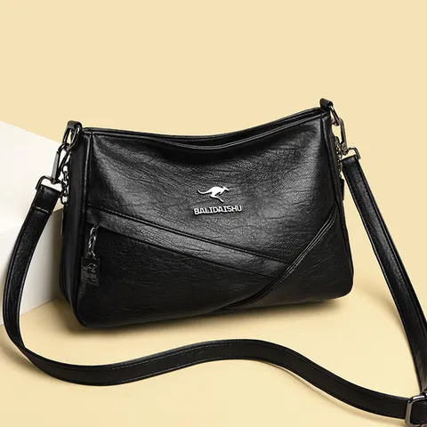 Damen Casual PU Leder Umhängetasche Große Kapazität Weiche Schultertasche Urban Minimalistisch Tägliche Tasche