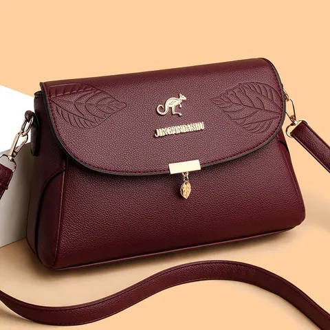 Damen PU Leder Umhängetasche Mode Geprägte Schultertasche Vintage Casual Tote Tasche Große Kapazität Handtasche