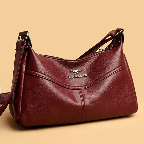 Damen Grosse Kapazität Umhängetasche PU Leder Lässig Weiche Satchel Tote Tasche Vintage Handtasche Tägliches Pendeln