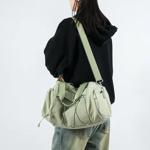 Damen Nylon Lässige Reise Handtasche Große Kapazität Schulter Umhängetasche Mode Gewebte Nähte Tägliche Tote Bag