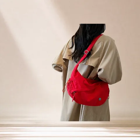 Wasserdichte Lassige Nylon Umhängetasche Vielseitige Pendler Mode Halbmond Dumpling Tasche Einfache Tägliche Schultertasche