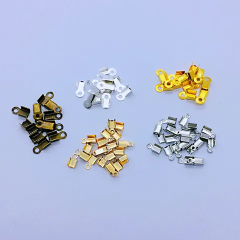 Connecteurs d'Extrémité de Ruban en Métal de Fer Pinces de Cordon pour la Fabrication de Bijoux de Collier de Bracelet DIY