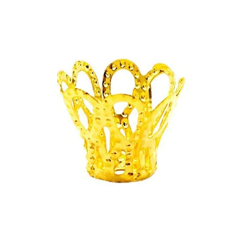 Capuchon de Fleur en Verre à Vin en Métal Perles Filigranes Creuses Pour Épingles à Cheveux de Mariée Glands Fabrication de Bijoux DIY Matériel d'Artisanat