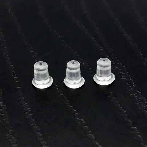 Poussettes de Boucle d'Oreille en Plastique Transparent Embouts Sûrs Accessoires de Fabrication de Bijoux DIY