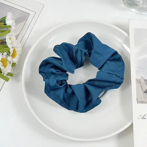 Σατέν Scrunchie Μαλλιών Κορεάτικου Στυλ Monόχρωμο Πλισέ Ελαστικό Σχοινί Μαλλιών Κομψά Καθημερινά Αξεσουάρ Μαλλιών για Γυναίκες